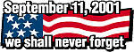 Small American flag remembrance graphic for
                        September 11.